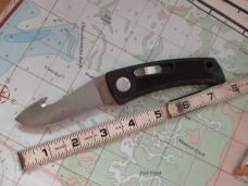 GERBER USA FOLDING GUTHOOK Bolt Action Locking Knife Pat. # 4451982 GERBER USA FOLDING GUTHOOK Bolt Action Locking Knife Pat. # 4451982