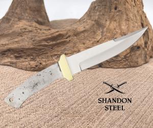 5-3/8" Full Tang Clip Point Bowie Blank Custom Knife Making Hunting Blade 075