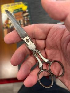 19th Century German Prostitute Push Dagger Scissors 19th Century German Prostitute Push Dagger Scissors