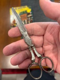 19th Century German Prostitute Push Dagger Scissors 19th Century German Prostitute Push Dagger Scissors