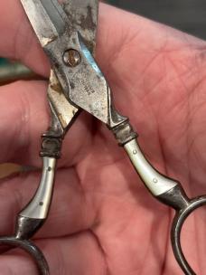 19th Century German Prostitute Push Dagger Scissors 19th Century German Prostitute Push Dagger Scissors