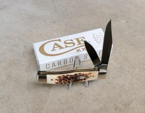 Case Cutlery Small Texas Jack - 00077 Amber Bone Folding Knife - New