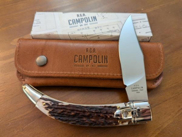 NEW IN BOX GNARLY STAG AGA CAMPOLIN DIANA LEVERLOCK AUTO WITH SHEATH NEW IN BOX GNARLY STAG AGA CAMPOLIN DIANA LEVERLOCK AUTO WITH SHEATH