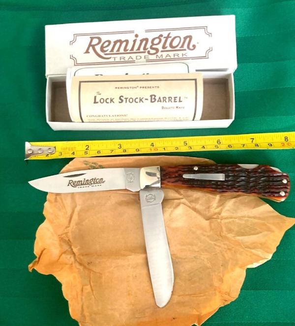 Remington Bullet Knife R1123L 2011 Lock, Stock & Barrel NIB/NOS Remington Bullet Knife R1123L 2011 Lock, Stock & Barrel NIB/NOS