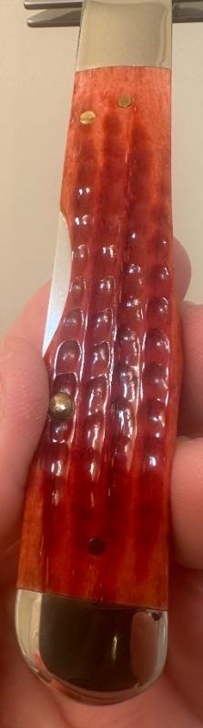 2003 CaseXX Pocket Worn Cheetah w/Old Red Jigged Bone Handles. Look close this knife is super clean! 2003 CaseXX Pocket Worn Cheetah w/Old Red Jigged Bone Handles. Look close this knife is super clean!