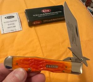 2002 Case XX Tequila Sunrise Cheetah w/ Bullet Shield. Beautiful knife in Mint Condition!  1 of 500.
