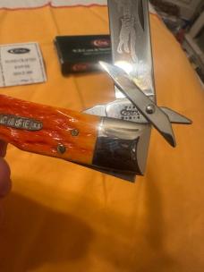 2002 Case XX Tequila Sunrise Cheetah w/ Bullet Shield. Beautiful knife in Mint Condition! 1 of 500. 2002 Case XX Tequila Sunrise Cheetah w/ Bullet Shield. Beautiful knife in Mint Condition! 1 of 500.