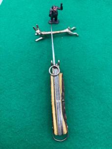 Vintage LePre Two Blade Stag Camper Ring Pull Vintage LePre Two Blade Stag Camper Ring Pull