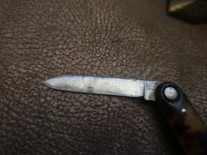 Early Press Button Knife Co. 3 3/8" double Early Press Button Knife Co. 3 3/8" double