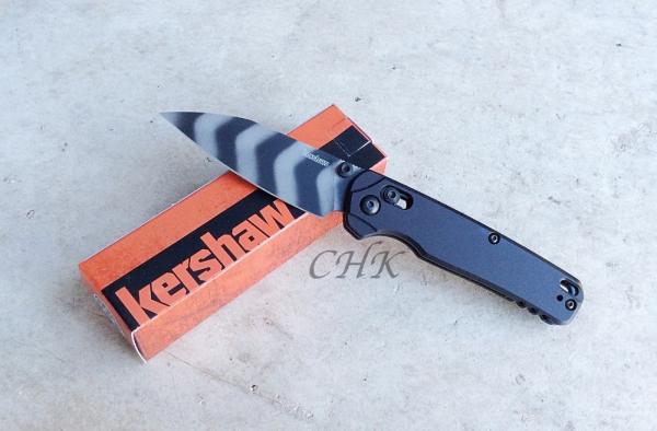 Kershaw Bel Air Knife Black Aluminum Handle Tiger Stripe MagnaCut Blade - Inventory Reduction Sale!! Kershaw Bel Air Knife Black Aluminum Handle Tiger Stripe MagnaCut Blade - Inventory Reduction Sale!!