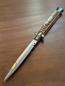 FRANK BELTRAME 28CM-11" BAYONET BLADE STILETTO STAG HORN...NEW FRANK BELTRAME 28CM-11" BAYONET BLADE STILETTO STAG HORN...NEW