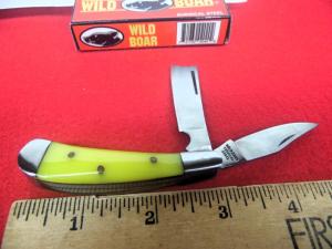 FROM YEARS PAST UNUSED IN BOX STRONG AND SHARP YELLOW SCALES 3" WILD BOAR RAZOR JACK SURGICAL STEEL