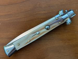 FRANK BELTRAME 28CM-11" DAGGER BLADE STILETTO BRAZILIAN HONEY HORN...NEW AND ROWDY! 