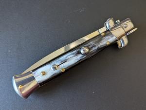FRANK BELTRAME 23CM 9" DAGGER STILETTO IN DARK BRAZILIAN HORN...NEW 