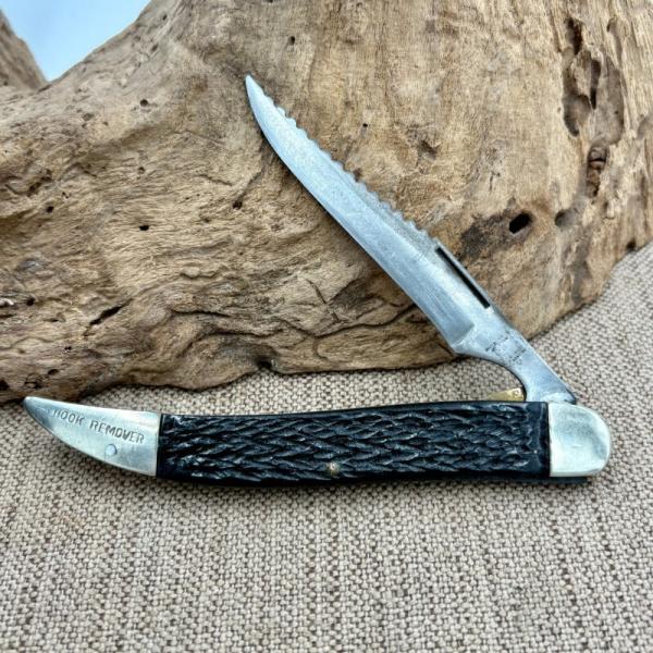 IMPERIAL HAMMER BRAND USA VINTAGE TACKLE BOX FOLDING FISHING FILLET KNIFE (250) IMPERIAL HAMMER BRAND USA VINTAGE TACKLE BOX FOLDING FISHING FILLET KNIFE (250)