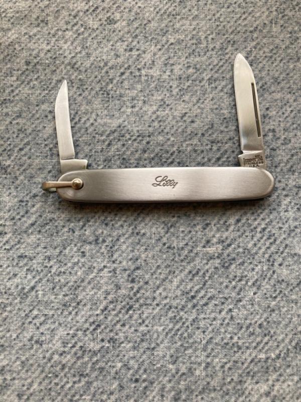 Vintage IMPERIAL, STAINLESS U.S.A., Rod of Asclepius, Engraved Lilly Handles, Fob Pen Knife - MINT Vintage IMPERIAL, STAINLESS U.S.A., Rod of Asclepius, Engraved Lilly Handles, Fob Pen Knife - MINT