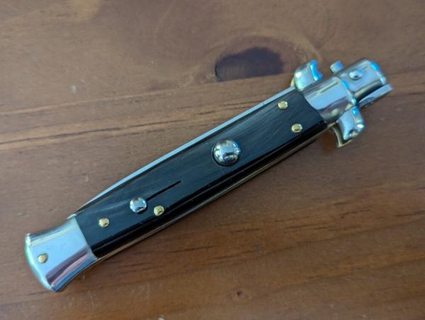 GIOVANNI BELTRAME 9" 23CM BUFFALO HORN STILETTO FLAT BLADE..NEW GIOVANNI BELTRAME 9" 23CM BUFFALO HORN STILETTO FLAT BLADE..NEW