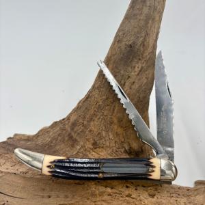 Queen Steel #46 Winterbottom 2 Blade Fish Knife Folding Pocket Knife Camping -8