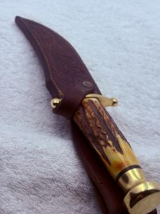 Case XX 1965-1969 Kodiak Bowie Stag Handle Sheath Knife Made In USA (#12) Case XX 1965-1969 Kodiak Bowie Stag Handle Sheath Knife Made In USA (#12)