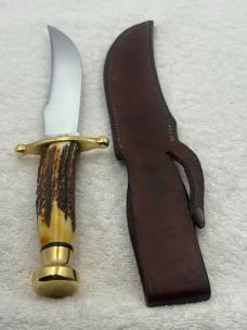 Case XX 1965-1969 Kodiak Bowie Stag Handle Sheath Knife Made In USA (#12) Case XX 1965-1969 Kodiak Bowie Stag Handle Sheath Knife Made In USA (#12)
