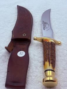 Case XX 1965-1969 Kodiak Bowie Stag Handle Sheath Knife Made In USA (#12) Case XX 1965-1969 Kodiak Bowie Stag Handle Sheath Knife Made In USA (#12)