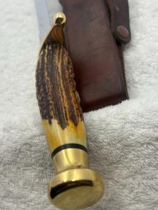 Case XX 1965-1969 Kodiak Bowie Stag Handle Sheath Knife Made In USA (#12) Case XX 1965-1969 Kodiak Bowie Stag Handle Sheath Knife Made In USA (#12)