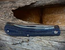 RoseCraft Blades Overall Creek Farm Hand RCT022-BDM Blue Denim Micarta D2 Drop Point RoseCraft Blades Overall Creek Farm Hand RCT022-BDM Blue Denim Micarta D2 Drop Point
