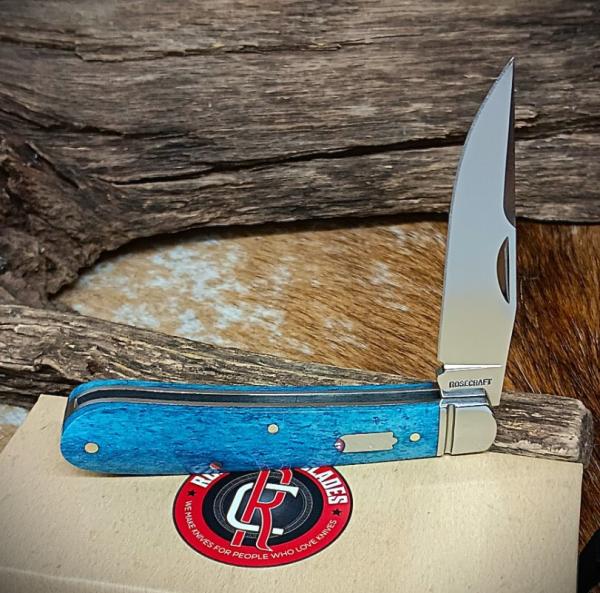 RoseCraft Blades Buffalo River Jack RCT030-BBB Bora Bora Blue Bone D2 Clip Point RoseCraft Blades Buffalo River Jack RCT030-BBB Bora Bora Blue Bone D2 Clip Point