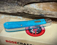 RoseCraft Blades Buffalo River Jack RCT030-BBB Bora Bora Blue Bone D2 Clip Point RoseCraft Blades Buffalo River Jack RCT030-BBB Bora Bora Blue Bone D2 Clip Point