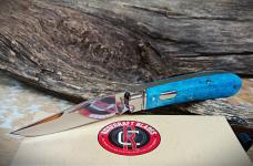 RoseCraft Blades Buffalo River Jack RCT030-BBB Bora Bora Blue Bone D2 Clip Point RoseCraft Blades Buffalo River Jack RCT030-BBB Bora Bora Blue Bone D2 Clip Point