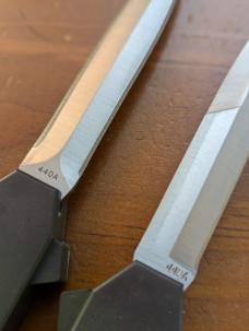 AKC MADE IN MANIAGO ITALY CAMOUFLAGE F-16'S OTF SET, 1 SATIN DAGGER, 1 SATIN BAYONET...NEW AKC MADE IN MANIAGO ITALY CAMOUFLAGE F-16'S OTF SET, 1 SATIN DAGGER, 1 SATIN BAYONET...NEW