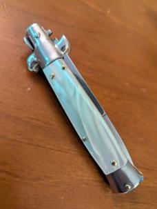 18CM-7 INCH PICKLOCK MADE IN MANIAGO ITALIAN STILETTO IN IMITATIONS PEARL 18CM-7 INCH PICKLOCK MADE IN MANIAGO ITALIAN STILETTO IN IMITATIONS PEARL