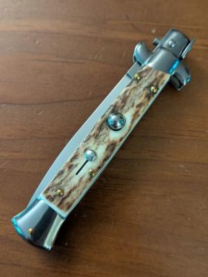 FRANK BELTRAME 23CM 9" DAGGER STILETTO ALPINE STAG HORN...NEW 