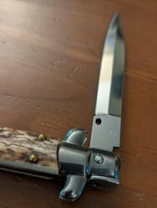 FRANK BELTRAME 23CM 9" DAGGER STILETTO ALPINE STAG HORN...NEW FRANK BELTRAME 23CM 9" DAGGER STILETTO ALPINE STAG HORN...NEW