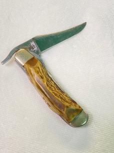 Vintage Case XX 61553L SS Folding Hunter Knife – Lockback – Rescaled – Paint on Blade – USA Made Vintage Case XX 61553L SS Folding Hunter Knife – Lockback – Rescaled – Paint on Blade – USA Made