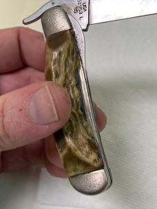Vintage Case XX 61553L SS Folding Hunter Knife – Lockback – Rescaled – Paint on Blade – USA Made Vintage Case XX 61553L SS Folding Hunter Knife – Lockback – Rescaled – Paint on Blade – USA Made
