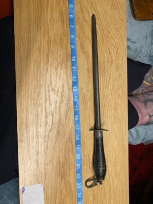 Vintage Winchester Sharpening Steel – 17” Rod + 2” Hanging Bail – “Made in U.S.A.”