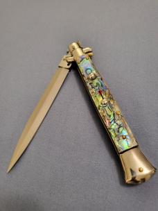 *NEW* 11" Frank Beltrame LIMITED EDITION Abalone PICKLOCK Dagger Italian Stiletto 4MM *NEW* 11" Frank Beltrame LIMITED EDITION Abalone PICKLOCK Dagger Italian Stiletto 4MM