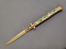 *NEW* 11" Frank Beltrame LIMITED EDITION Abalone PICKLOCK Dagger Italian Stiletto 4MM *NEW* 11" Frank Beltrame LIMITED EDITION Abalone PICKLOCK Dagger Italian Stiletto 4MM