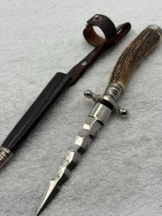 Anton Wenger Jr Solingen Germany Stag Handle Kris (Wavy) Blade Dagger Sheath Knife Anton Wenger Jr Solingen Germany Stag Handle Kris (Wavy) Blade Dagger Sheath Knife