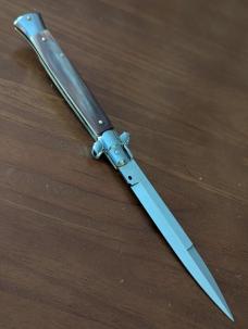 FRANK BELTRAME 28CM-11" BAYONET BLADE STILETTO BRAZILIAN HONEY HORN...NEW AND ROWDY! FRANK BELTRAME 28CM-11" BAYONET BLADE STILETTO BRAZILIAN HONEY HORN...NEW AND ROWDY!
