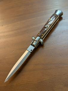 FRANK BELTRAME 23CM 9" DAGGER STILETTO ALPINE STAG HORN...NEW FRANK BELTRAME 23CM 9" DAGGER STILETTO ALPINE STAG HORN...NEW