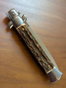 FRANK BELTRAME 23CM 9" DAGGER STILETTO ALPINE STAG HORN...NEW FRANK BELTRAME 23CM 9" DAGGER STILETTO ALPINE STAG HORN...NEW