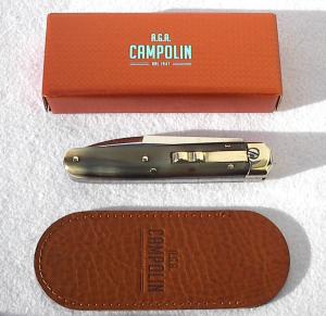 NEW AGA BARON 8" BRAZILIAN HORN NICKEL SILVER COMPONENTS CAMPOLIN MANIAGO ITALY - W/BOX & POUCH
