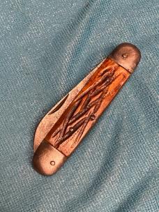 Antique Sheffield Folding Knife – 1800s Era – Jigged Bone – Double Anchor Tang Stamp – 8½” Open – 5” Antique Sheffield Folding Knife – 1800s Era – Jigged Bone – Double Anchor Tang Stamp – 8½” Open – 5”