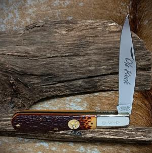 Westmark 'Ole Buck Folding Hunter Knife Single Clip Point Blade Delrin Handles