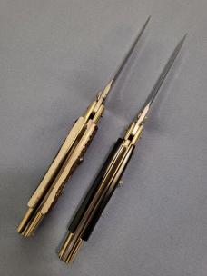 *NOS* AGA Campolin (2) 23cm/9" SWINGUARD w/BAYONET STAG/HORN AUTO ITALIAN STILETTO *NOS* AGA Campolin (2) 23cm/9" SWINGUARD w/BAYONET STAG/HORN AUTO ITALIAN STILETTO