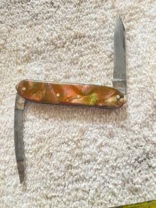 Vintage Western States 2-Blade Pocket Knife – Celluloid Handles – 3” Closed Vintage Western States 2-Blade Pocket Knife – Celluloid Handles – 3” Closed