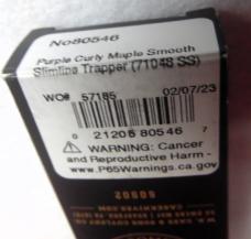 CASE XX 2023 PURPLE CURLY MAPLE SMOOTH SLIMLINE TRAPPER 71048 NEW IN BOX CASE XX 2023 PURPLE CURLY MAPLE SMOOTH SLIMLINE TRAPPER 71048 NEW IN BOX