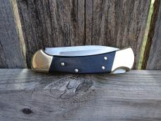 Buck Knives 112 Ranger Folding Knife Ebony Handle 420HC Drop Point Blade - NEW Buck Knives 112 Ranger Folding Knife Ebony Handle 420HC Drop Point Blade - NEW
